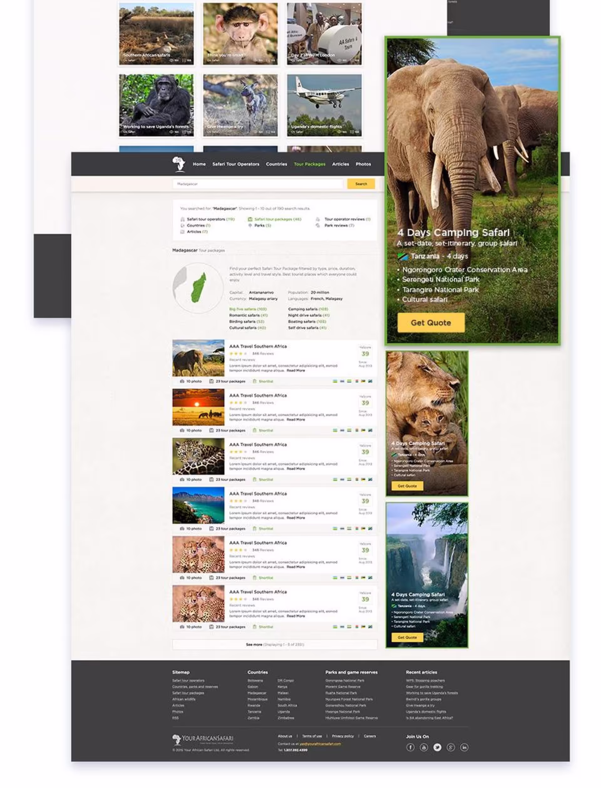 Your African Safari UI Design 2 part b