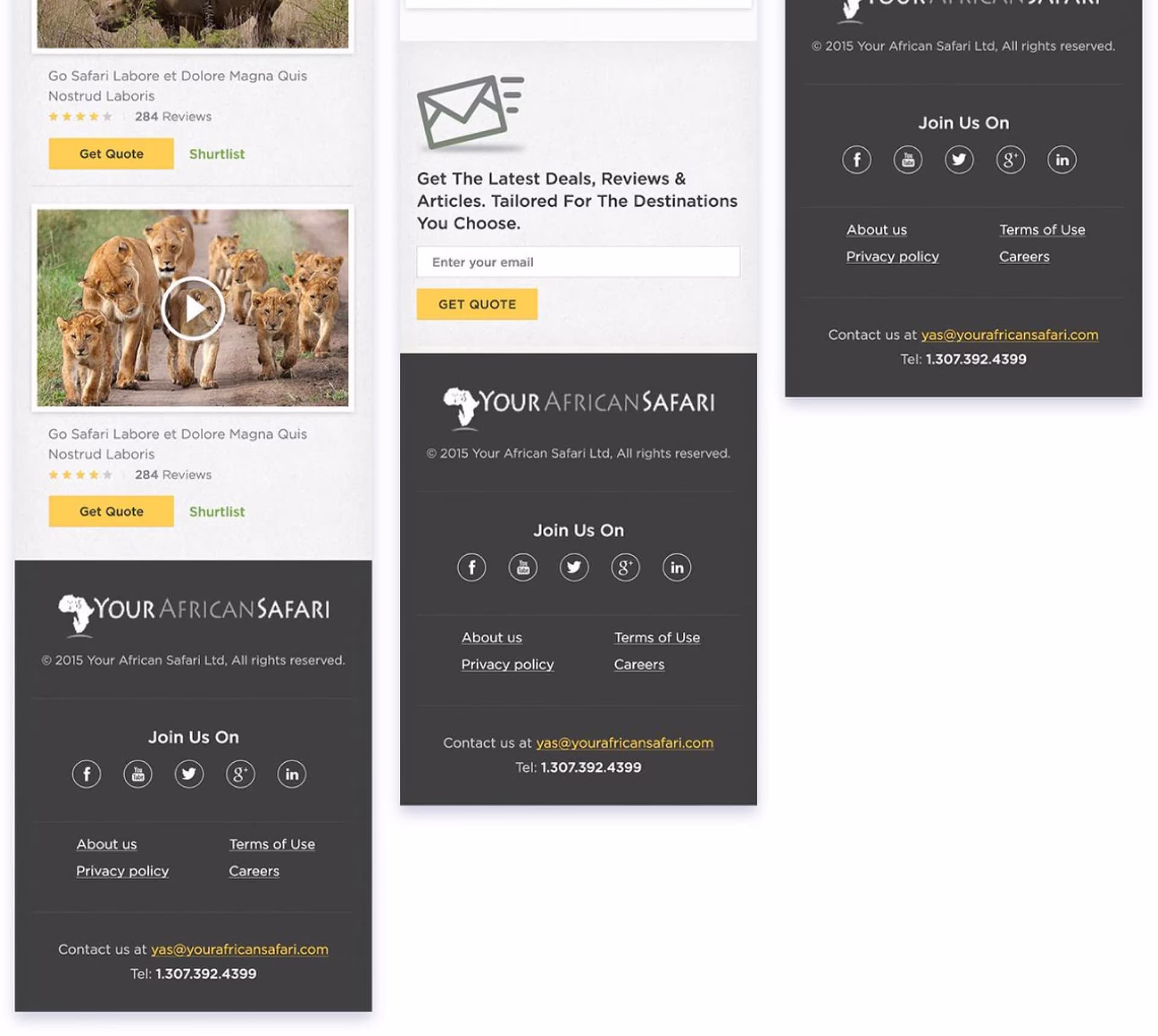Your African Safari UI Mobile 4 part d