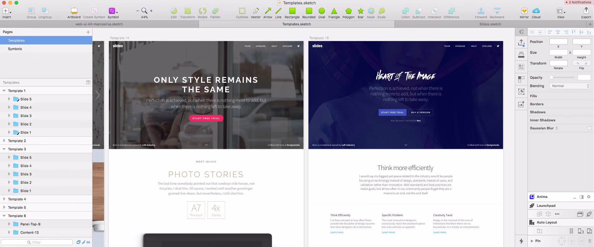 Sketch tool UI