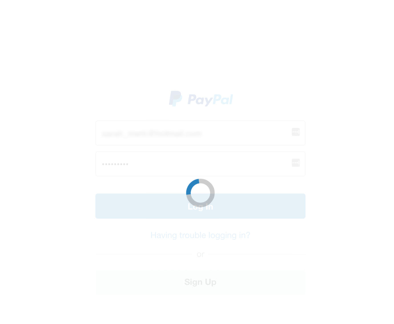 paypal-loading screen