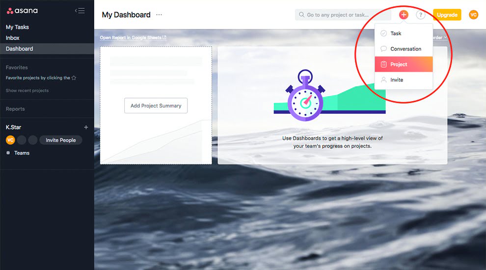 Asana Dashboard