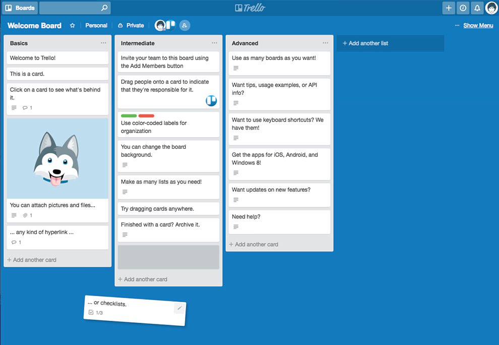 trello dashboard