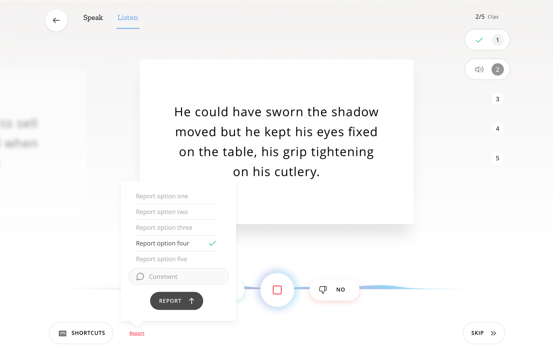 Mozilla experience flow listen view