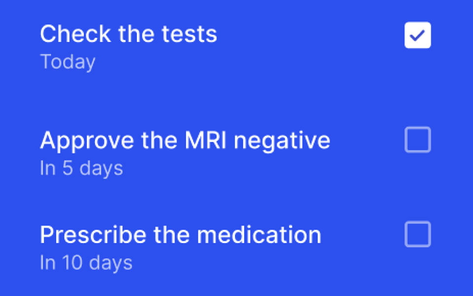 ReferralMD patient data tasks