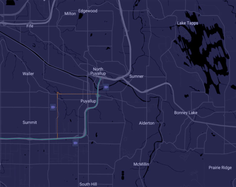 Telematics and supply chain travel routes