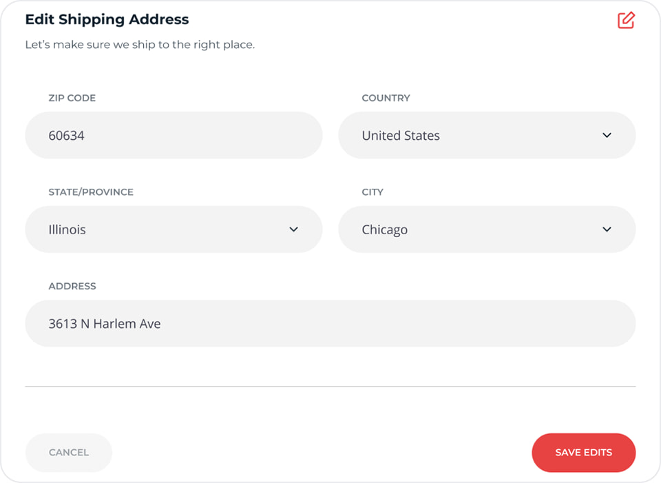 Shipping Address