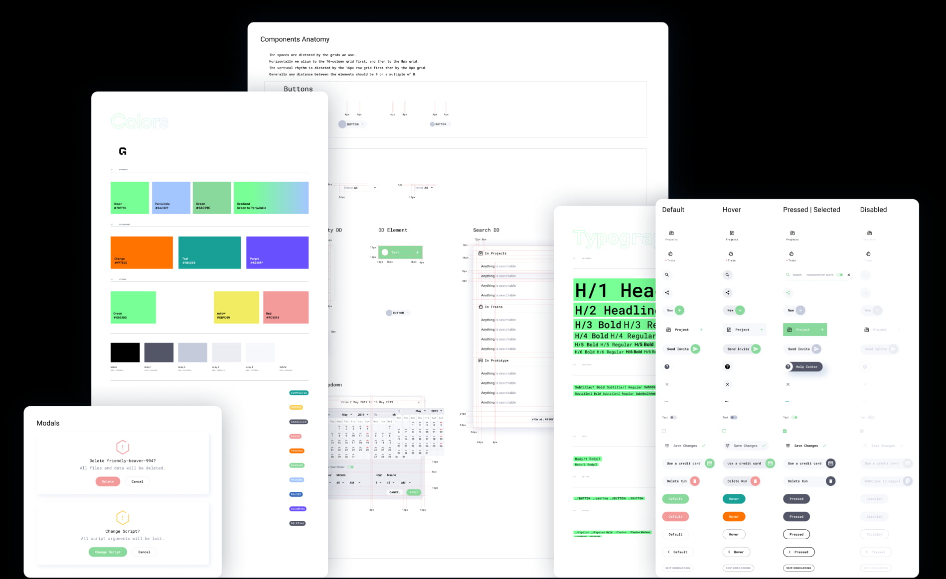 Grid.ai Design system for Artificial Intelligence agency