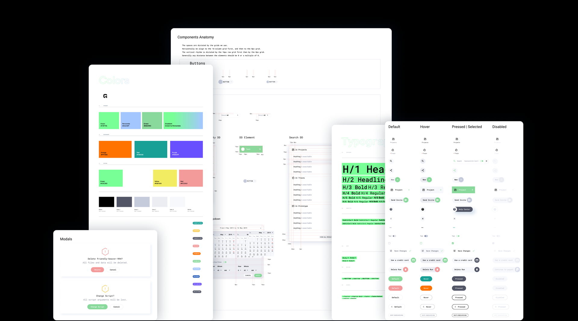 Grid.ai Design system for Artificial Intelligence agency