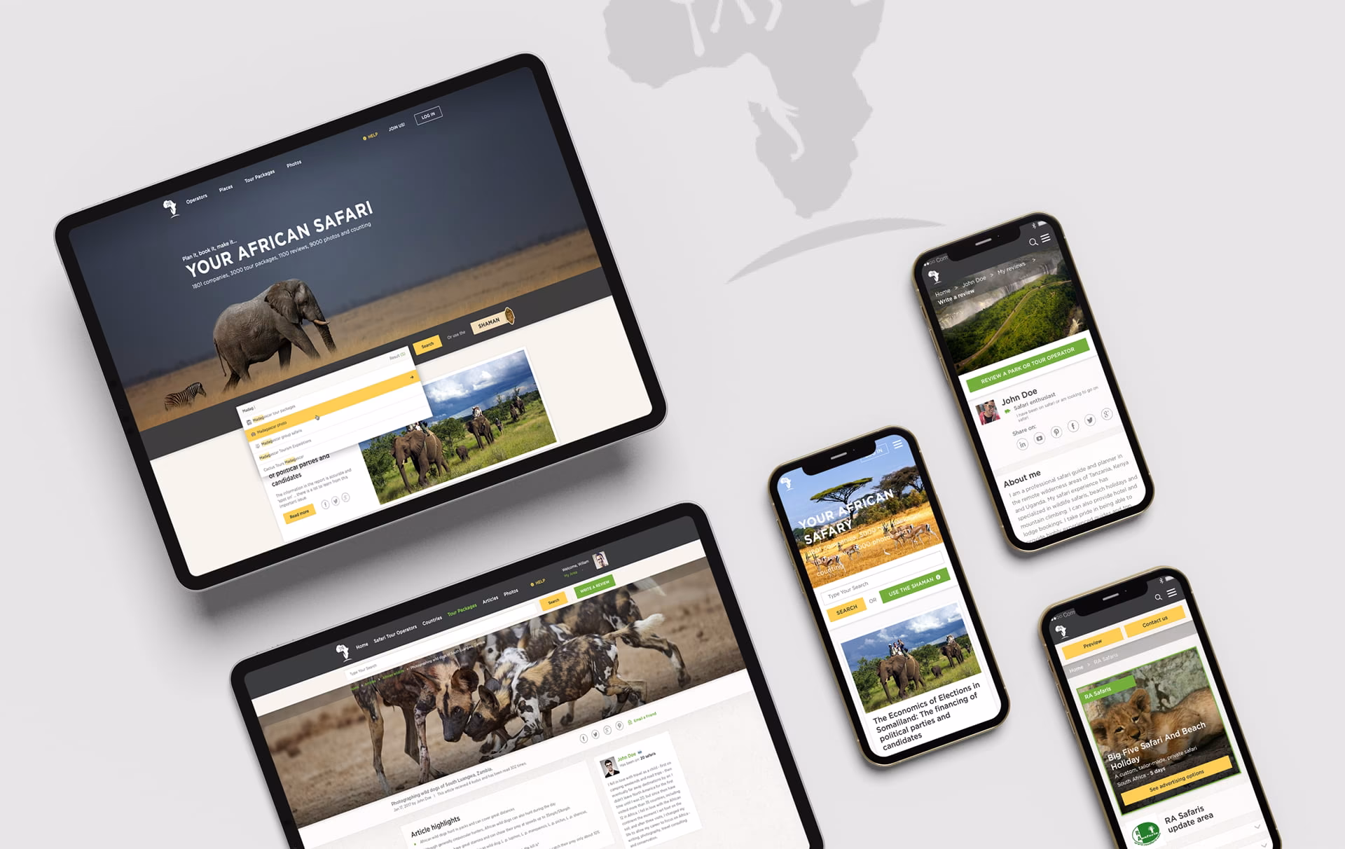 Your African Safari UI Design 3