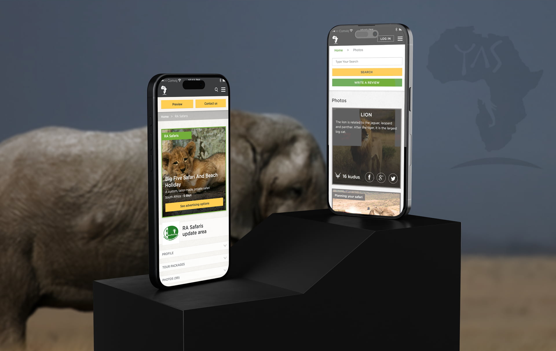 Your African Safari UI Mobile 3