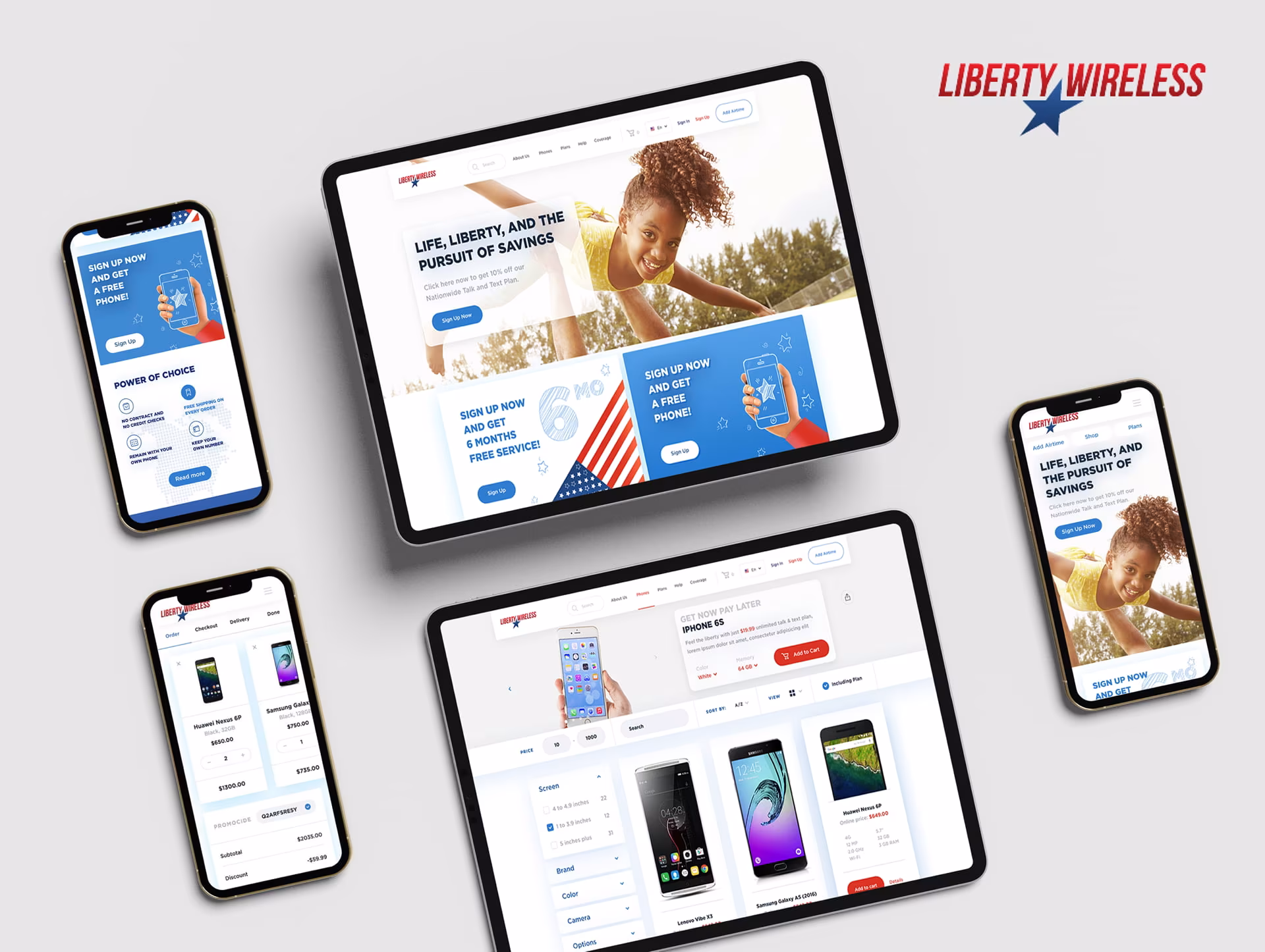 Liberty Wireless UI Design